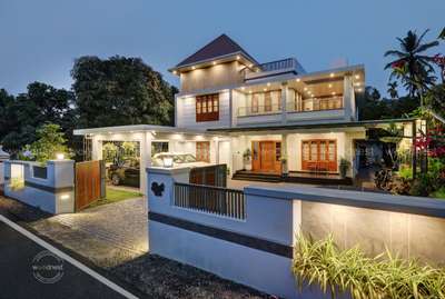 Exterior, Lighting Designs by Interior Designer Woodnest  Developers, Thrissur | Kolo