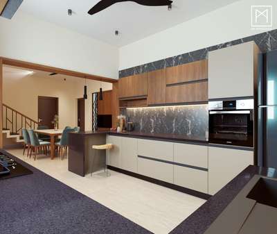 Kitchen, Lighting, Storage, Furniture, Dining, Table Designs by Interior Designer mp interiors, Kottayam | Kolo