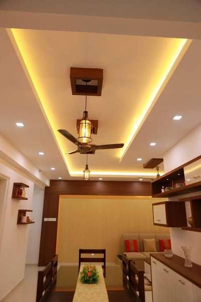 Lighting, Ceiling, Dining, Furniture, Table Designs by Architect Anulashin Ka, Malappuram | Kolo