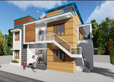 Exterior Designs by Mason suneesh S sreedhar, Pathanamthitta | Kolo
