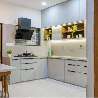 Lighting, Kitchen, Storage Designs by Contractor Coluar Decoretar Sharma Painter Indore, Indore | Kolo