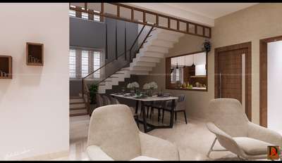Dining, Furniture, Table, Storage, Staircase Designs by Interior Designer Manu Philip, Kollam | Kolo