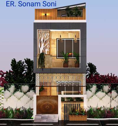 Exterior, Lighting Designs by Civil Engineer Er Sonam soni, Indore | Kolo