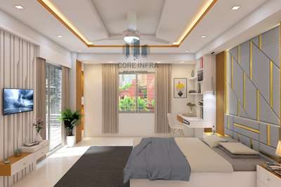 Ceiling, Furniture, Storage, Bedroom Designs by Civil Engineer Shubham Kushwah, Indore | Kolo