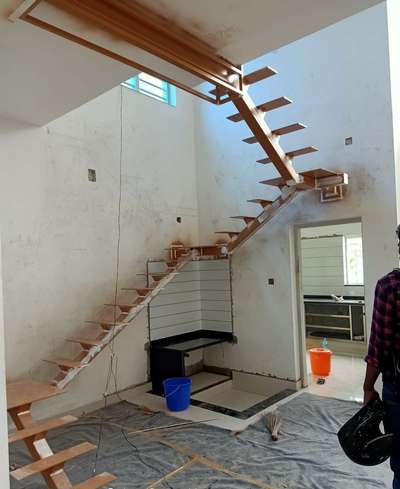 Staircase Designs by Civil Engineer FASAL Rahman, Malappuram | Kolo