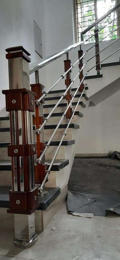 Staircase Designs by Fabrication & Welding Anoop Kunjumon, Kottayam | Kolo