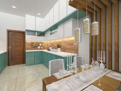 Kitchen, Lighting, Storage Designs by Contractor raju jangid, Sikar | Kolo