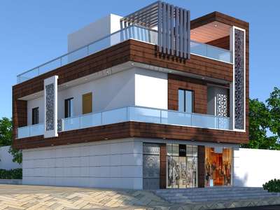 Exterior Designs by Building Supplies Saifi Javed, Noida | Kolo