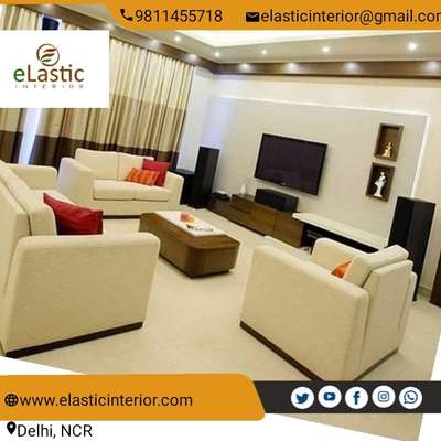 Furniture, Lighting, Living, Storage, Table Designs by Interior Designer Elastic Interior, Delhi | Kolo