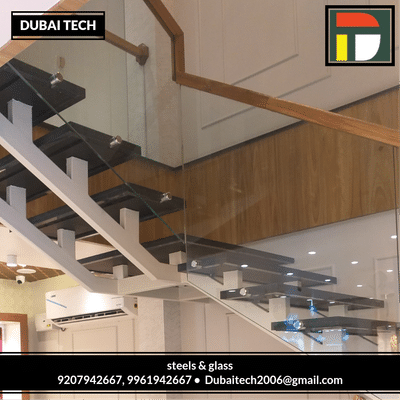 Staircase, Wall Designs by Interior Designer dubai tech steelsglass  9207942667, Palakkad | Kolo