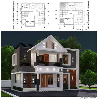 Exterior, Plans Designs by 3D & CAD Febin Thomas, Thrissur | Kolo