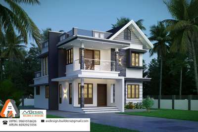 Exterior Designs by Contractor Arun K K, Alappuzha | Kolo