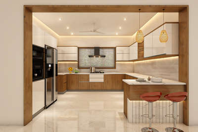 Kitchen, Storage, Furniture, Lighting, Ceiling Designs by 3D & CAD Sunil Kumar, Ernakulam | Kolo
