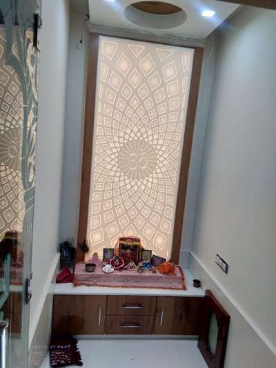 Lighting, Prayer Room, Storage Designs by Carpenter Afsar Ali, Hapur | Kolo