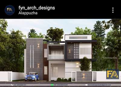 Exterior, Lighting Designs by Civil Engineer Fyn Arch design studio, Alappuzha | Kolo