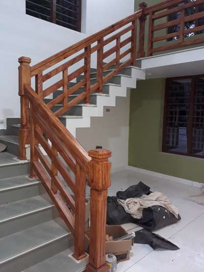 Staircase Designs by Carpenter vineesh kailas, Thiruvananthapuram | Kolo