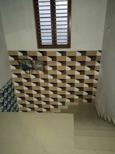 Staircase, Wall Designs by Painting Works jamshi meppadi, Wayanad | Kolo
