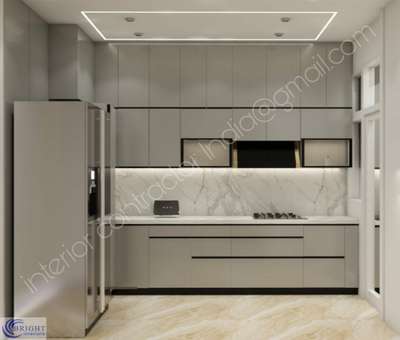 Kitchen, Lighting, Storage Designs by Contractor Dhiraj Arora, Faridabad | Kolo