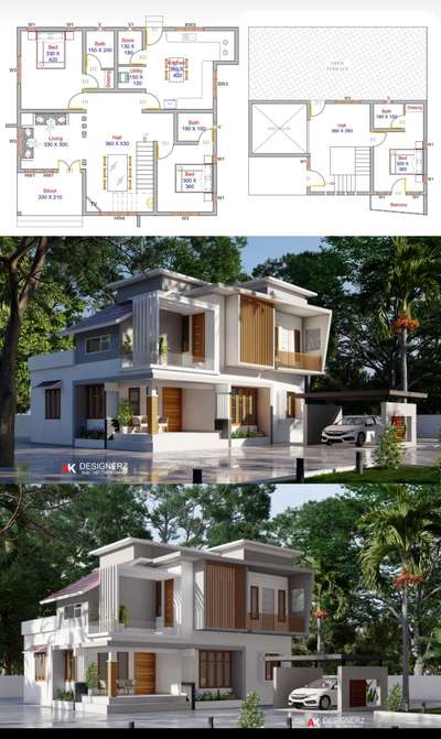 Exterior, Plans Designs by Architect Ak Designz📍 👉, Malappuram | Kolo