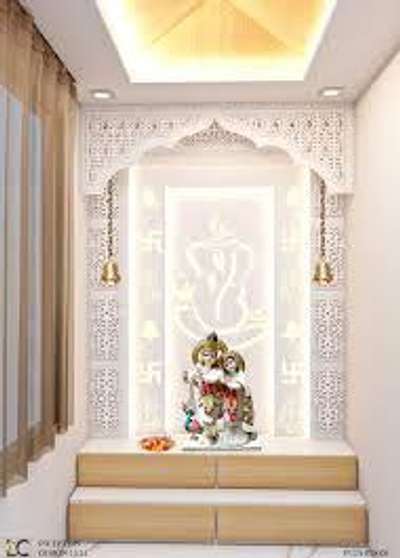 Prayer Room, Storage Designs by Interior Designer Saddam Hussain, Gautam Buddh Nagar | Kolo