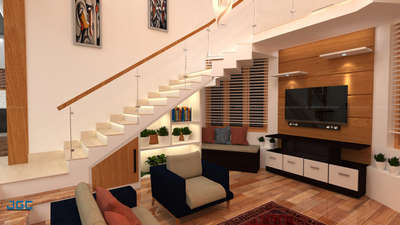 Lighting, Living, Storage, Staircase, Window Designs by Civil Engineer JGC The Complete   Building Solution, Kottayam | Kolo