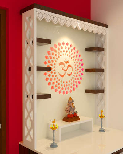 Prayer Room, Lighting Designs by Interior Designer Khaimchand Panchal, Gurugram | Kolo