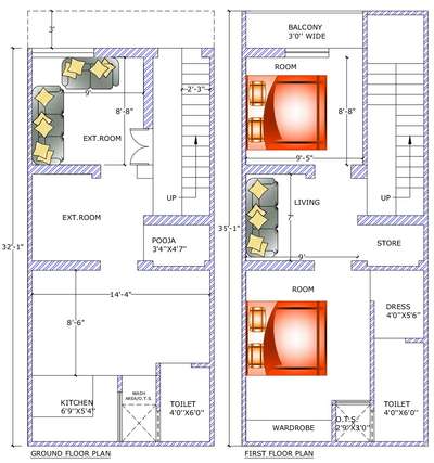 Plans Designs by Civil Engineer Bharat Vishwakarma , Udaipur | Kolo