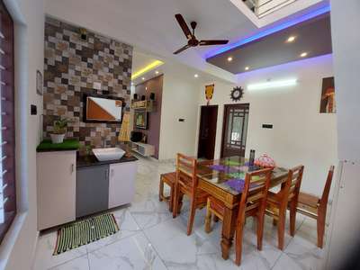 Ceiling, Furniture, Lighting, Table, Bathroom Designs by Contractor S B  Builders , Thiruvananthapuram | Kolo