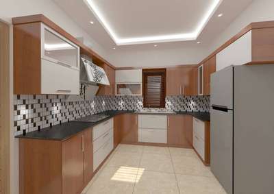 Ceiling, Kitchen, Lighting, Storage Designs by Interior Designer NIKHIL K SABU, Kottayam | Kolo