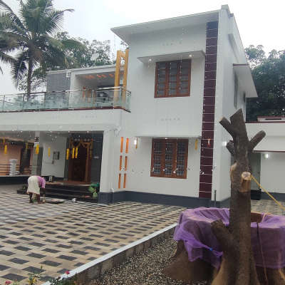 Exterior, Flooring Designs by Contractor Rajeesh Rajan, Kollam | Kolo