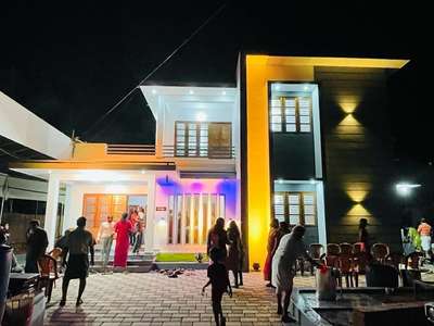Exterior, Lighting Designs by Contractor HR Home BUILDERS , Kannur | Kolo