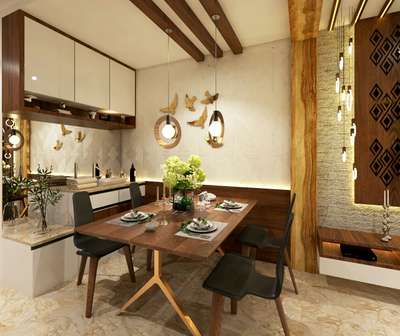 Lighting, Furniture, Table, Storage, Dining Designs by Interior Designer Chavadi  Interiors, Kasaragod | Kolo