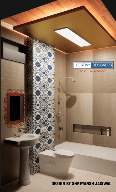 Ceiling, Bathroom Designs by Civil Engineer shreyansh jaiswal, Indore | Kolo