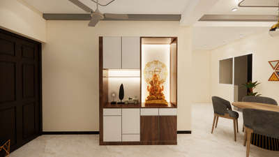 Dining, Furniture, Storage, Prayer Room, Table Designs by Architect CONCEPTAVE DESIGNS   INTERIORS, Ghaziabad | Kolo