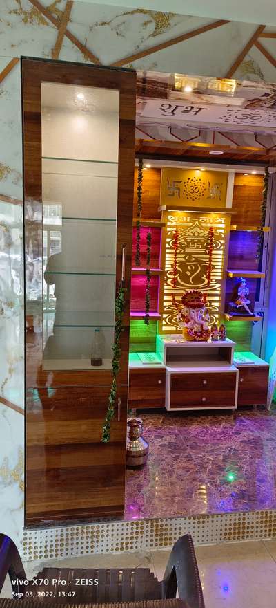 Lighting, Prayer Room, Storage Designs by Interior Designer Javed Alvi, Ghaziabad | Kolo