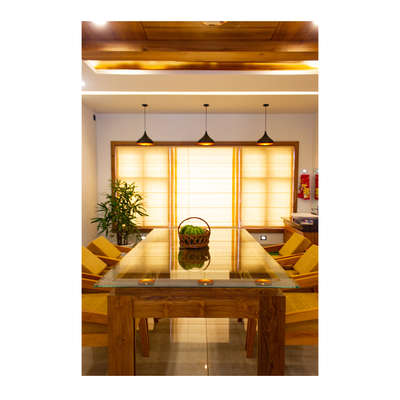 Dining, Lighting, Table Designs by Architect Dedeev Vijayan, Kozhikode | Kolo
