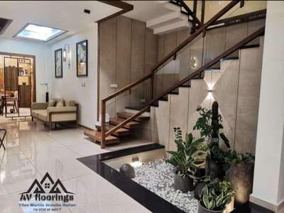 Furniture, Lighting, Living, Staircase, Home Decor Designs by Flooring AV floorings, Kozhikode | Kolo
