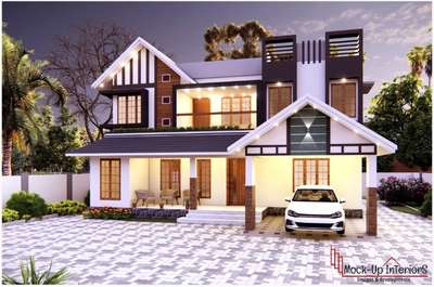 Exterior Designs by 3D & CAD SPACES 3D DESIGN STUDIO, Pathanamthitta | Kolo