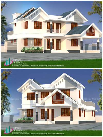Exterior Designs by Civil Engineer Dr NAFEESATHUL MIZRIYA MINHAJ BUILDERS, Thrissur | Kolo