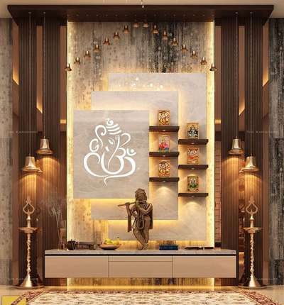 Lighting, Prayer Room Designs by Interior Designer MAJESTIC INTERIORS ™, Faridabad | Kolo
