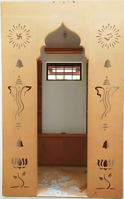 Prayer Room, Storage Designs by Carpenter Vishak MR, Thiruvananthapuram | Kolo