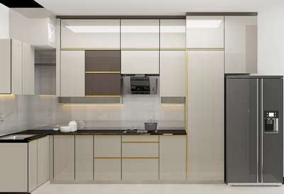 Kitchen, Lighting, Storage Designs by Contractor Mohd Shakir, Delhi | Kolo