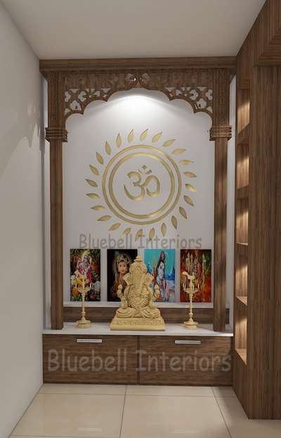 Prayer Room, Storage Designs by Carpenter Ram kishan carpenter, Gurugram | Kolo
