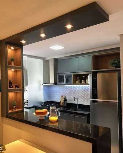 Kitchen, Lighting, Storage Designs by Contractor Carpanter Shokeen 9560882595, Delhi | Kolo