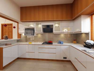 Kitchen, Lighting, Storage Designs by Interior Designer JOBIN C, Thiruvananthapuram | Kolo