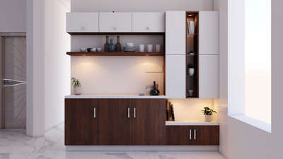 Kitchen, Lighting, Storage Designs by Architect Renjith  R, Alappuzha | Kolo