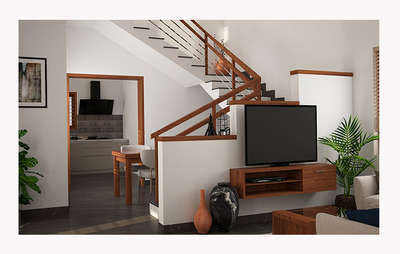 Living, Staircase, Home Decor, Storage Designs by Interior Designer Mahesh  G, Kottayam | Kolo