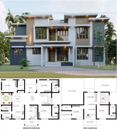 Exterior, Plans Designs by Architect Salmia Builders, Ernakulam | Kolo