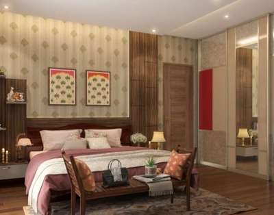 Furniture, Storage, Bedroom, Wall, Door Designs by Interior Designer Unique interoir, Gurugram | Kolo