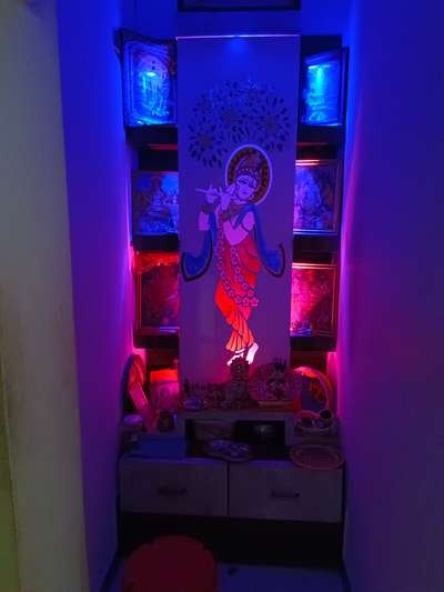 Prayer Room, Lighting, Storage Designs by Building Supplies Khojema Bohara , Ujjain | Kolo